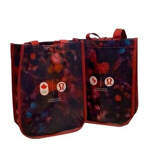 🦄 Lululemon Olympic Edition Reusable Shopping Bags - 2pc.